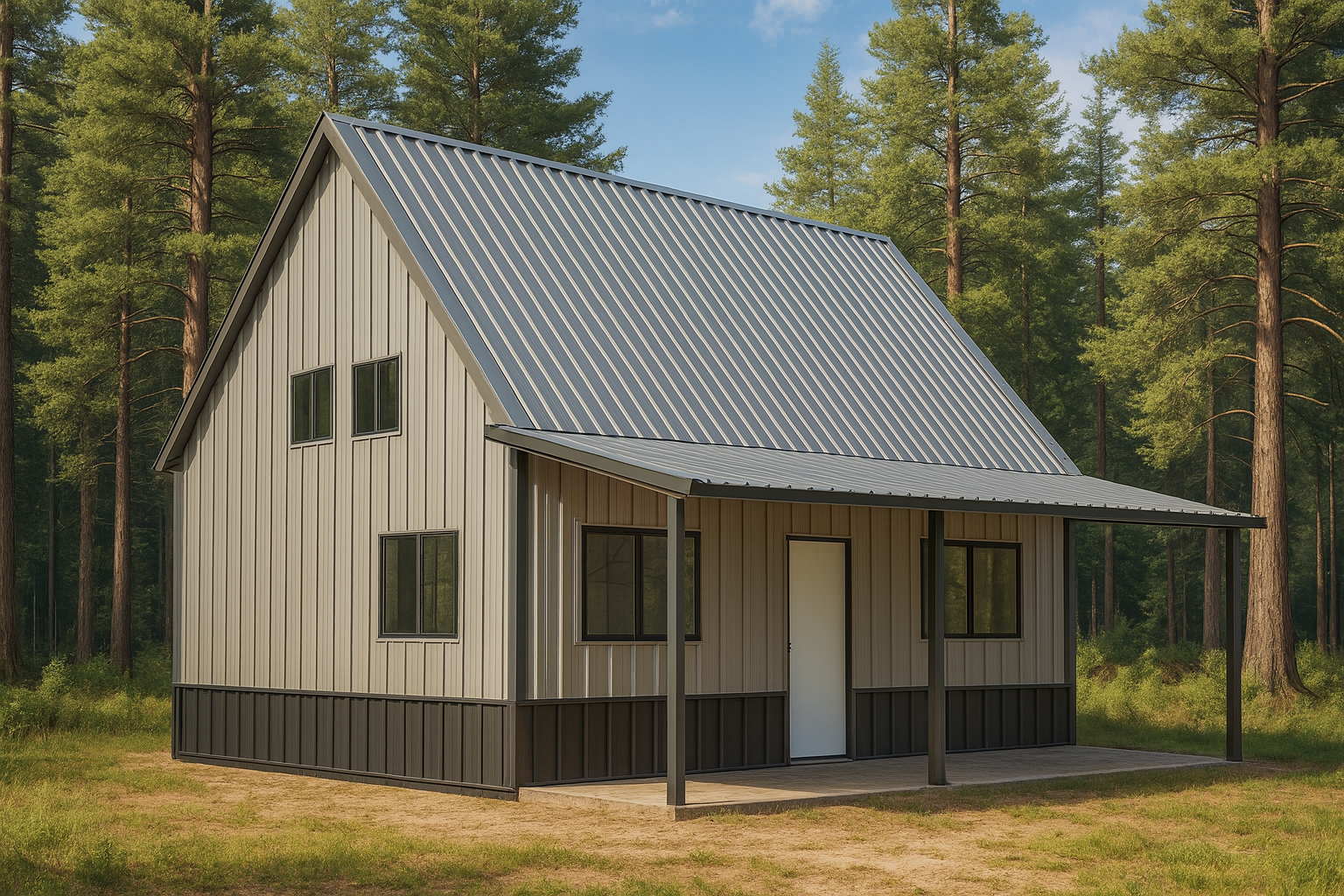 26-x-34-gable-roof-cabin-steel-house-barndominium-kitrender