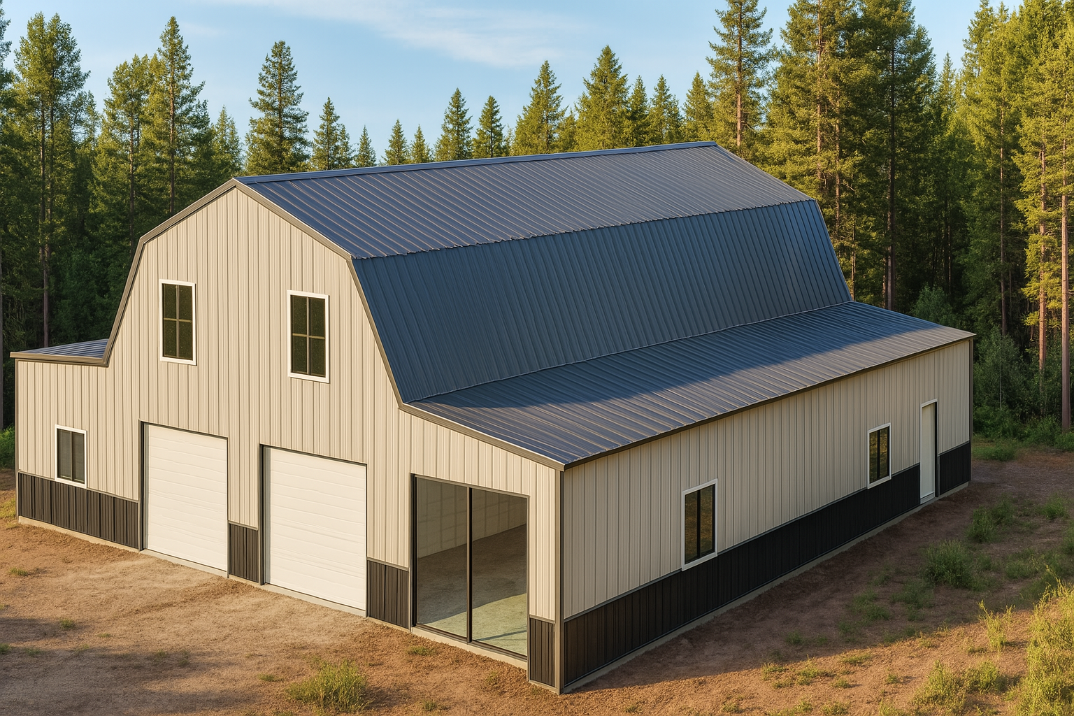 47-x-50-gambrel-roof-2-story-double-leanto-barndominium-kitender